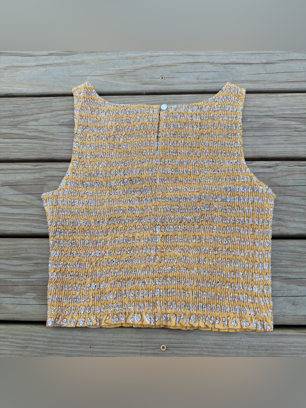 Marea Charlotte Cropped Smocked Top - Picture 4 of 4